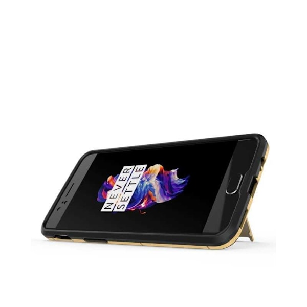 OnePlus 5 Iskunkestävä suojus jalustalla ThinArmor Svart