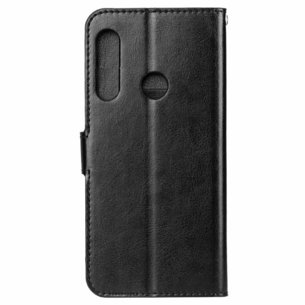 Motorola G8 Plus -lompakkokotelo, PU-nahka, 4 osastoa Black