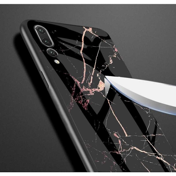 Huawei P20 Pro Marble Shell 9H Glass Back Glassback V2 Green Emerald Green