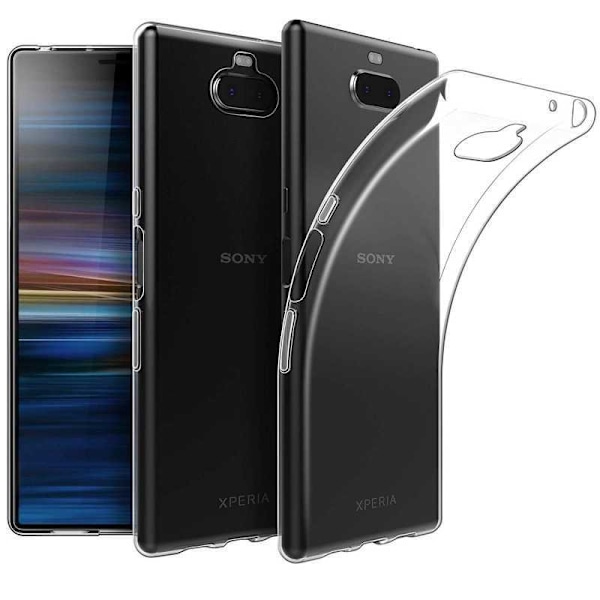 Xperia 10 Stöttåligt Genomskinligt Skal Simple Transparent