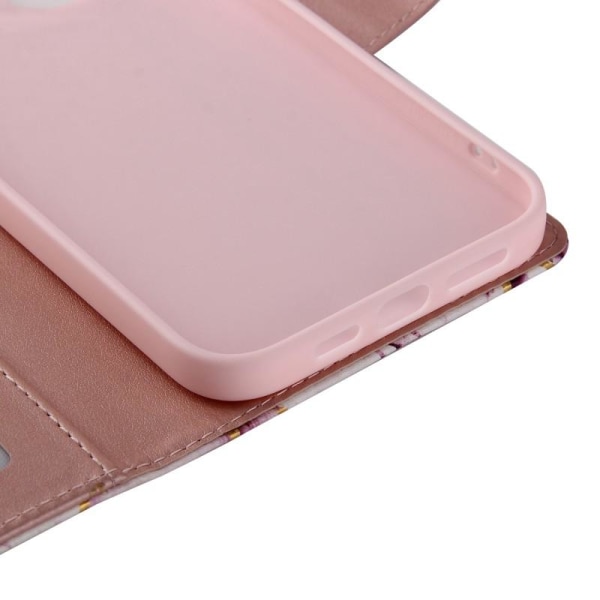 iPhone 12 Pro Max Trendikäs lompakkokotelo Sparkle 4-FACK Rosa