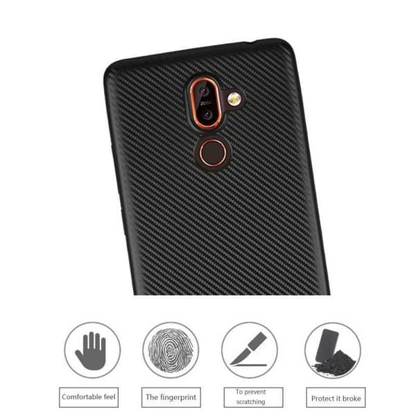 Nokia 7 Plus Iskunkestävä FullCarbon V2 Svart