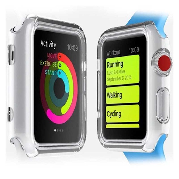 2-PACK Ultratunn TPU Skal Apple Watch 38mm Svart