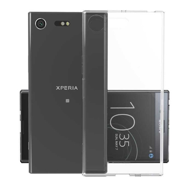 Xperia XZ1 kompakti iskuja vaimentava silikonisuojus, yksinkertainen Transparent