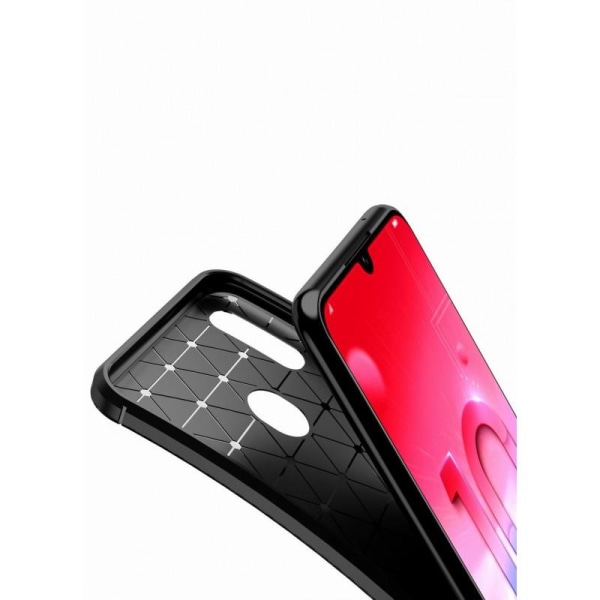 Huawei P Smart 2019 iskunkestävä suojus FullCarbon V4 Black