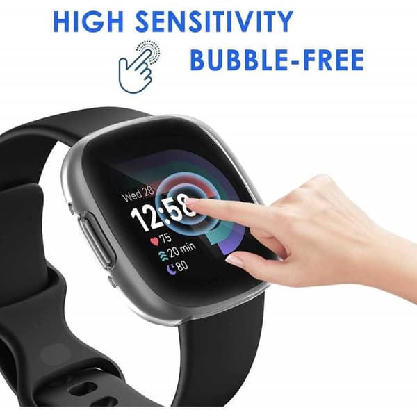 2-PACK Täyskansi Fitbit Sense 2 / Versa 4 Transparent