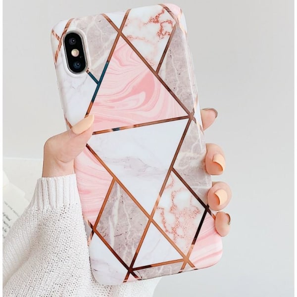 iPhone XR Stylish Marble Shell Premium Pink