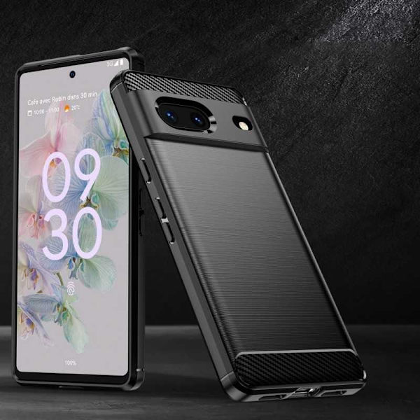 Google Pixel 7a Shockproof Shell SlimCarbon Black