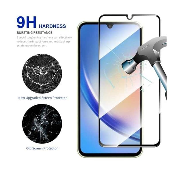 Samsung A25 5G Härdat Glas 0.26mm 2.5D 9H Fullframe Transparent