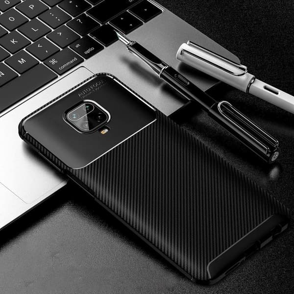 Redmi Note 9S & 9 Pro Stöttåligt Slimmat Skal FullCarbon® V4 Svart
