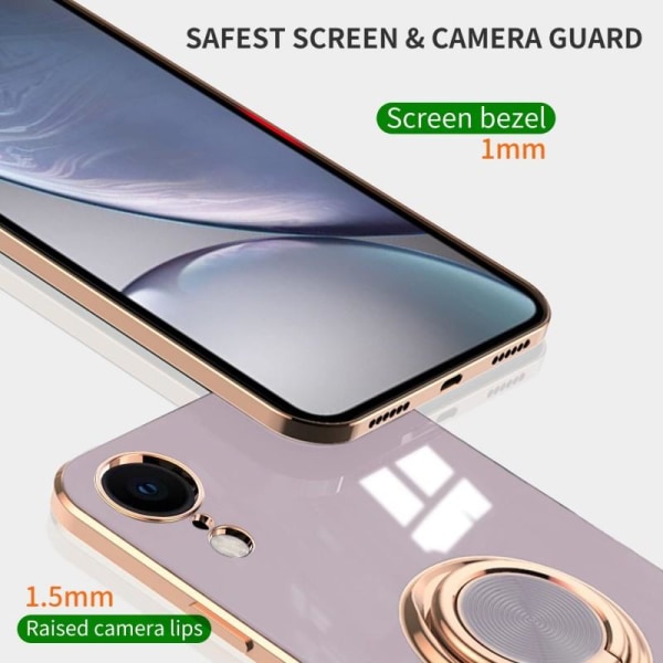 iPhone XR Elegant & stødsikkert cover med ringholder fejlfri Mörkgrön