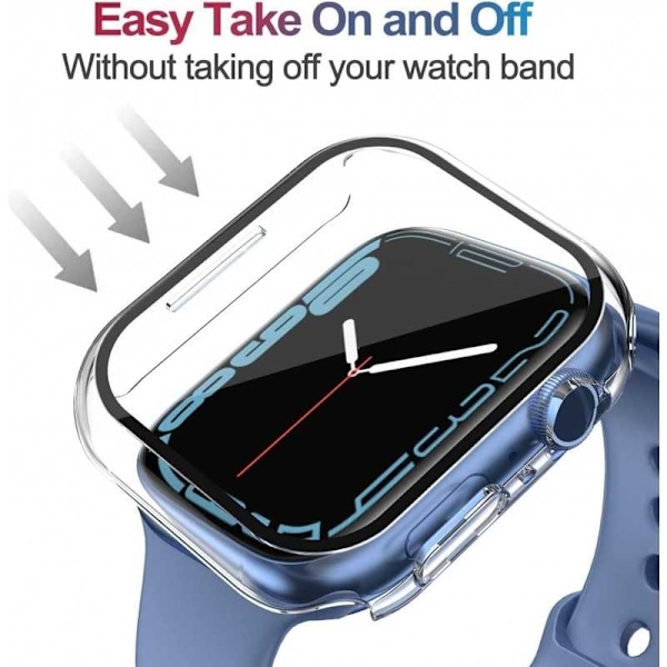 2in1 stødabsorberende skal 9H hærdet glas Apple Watch 41mm - Transparent
