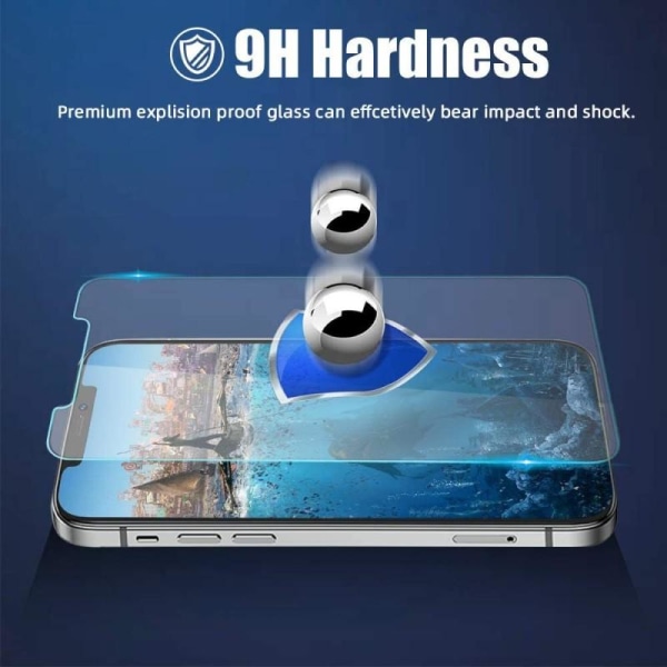 2-PAKKT iPhone 12 Mini Herdet glass 0,26mm 2,5D 9H Transparent