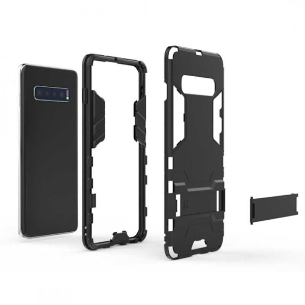 Samsung S10 stødsikkert cover med tynd armering Black