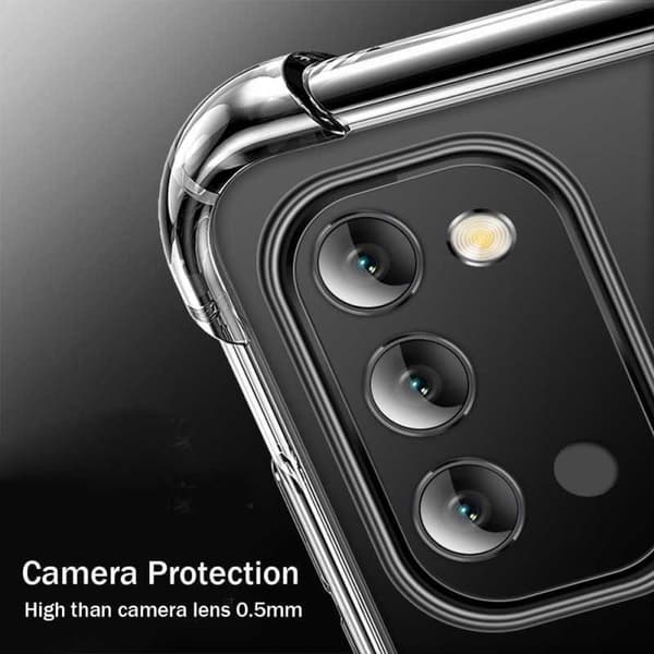 Samsung A41 iskuja vaimentava silikonikotelo Shockr Transparent