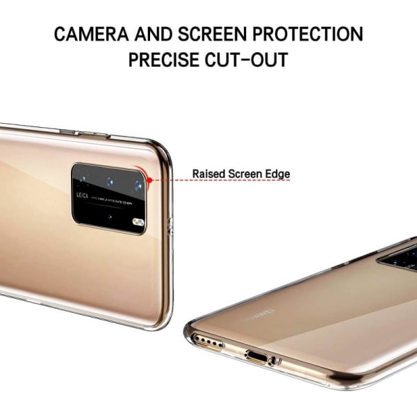 Huawei P40 Pro støtdempende mykt deksel Simple Transparent