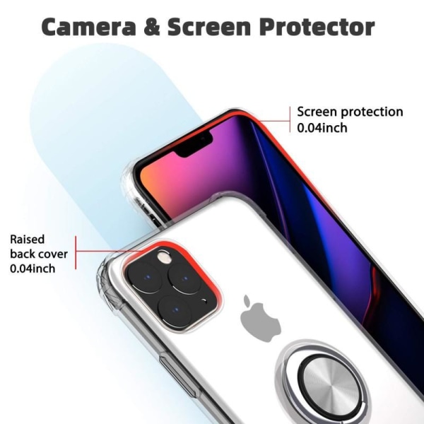 iPhone 12 Pro Max Stöttåligt Skal med Ringhållare Fresh Transparent