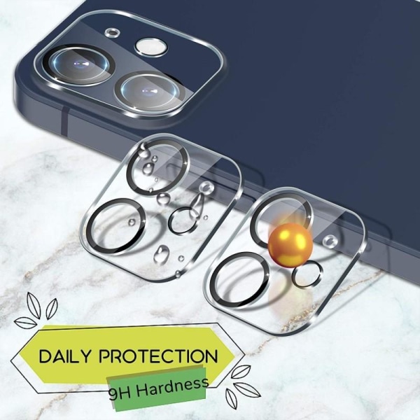 2-PACK iPhone 12 Mini Skydd Linsskydd Kameraskydd Transparent