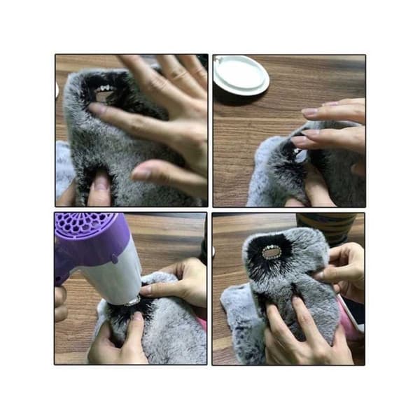 Samsung S10 Plus Gosig & Fluffigt Skal Fluff Black