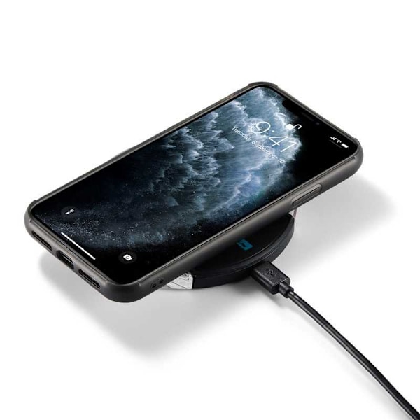 iPhone 11 Pro Max Iskunkestävä kotelo magneettikorttitelineellä JeeHood Black