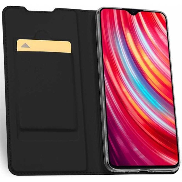 Xiaomi Redmi Note 8 Pro Flipfodral Skin Pro med Kortfack Svart