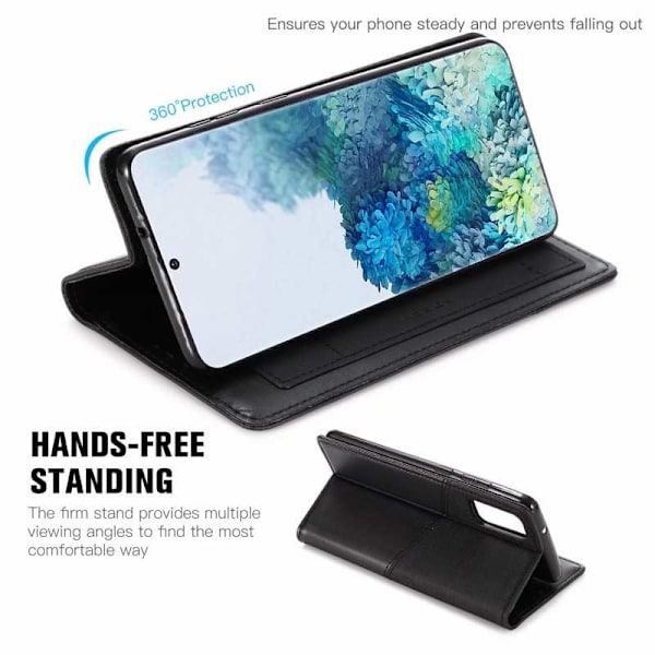 Samsung S20 Plus Elegant etui i PU-læder med RFID-blok Black