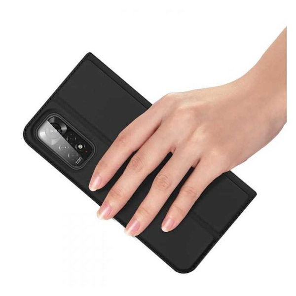 Xiaomi Redmi Note 11 / 11S Flip Case Skin Pro med kortrum Black