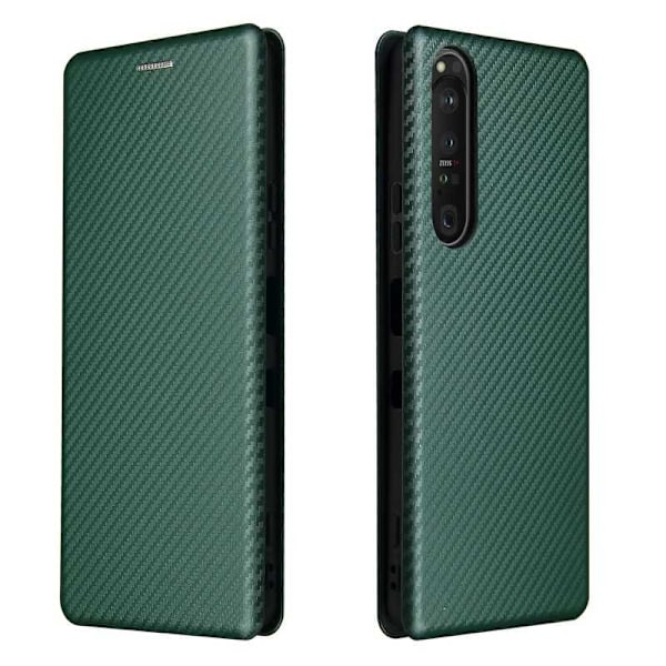 Xperia 1 III Flip Case -korttipaikka CarbonDreams Green Green