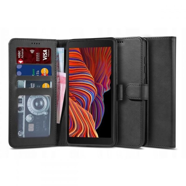 Samsung xCover 5 lompakkokotelo PU-nahkainen 4-tasku Black