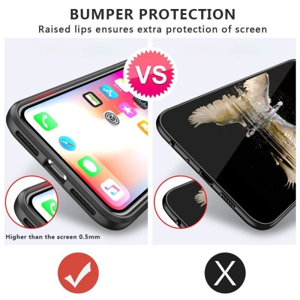 iPhone XS Max Praktisk stødsikkert cover med ringholder V4 Black