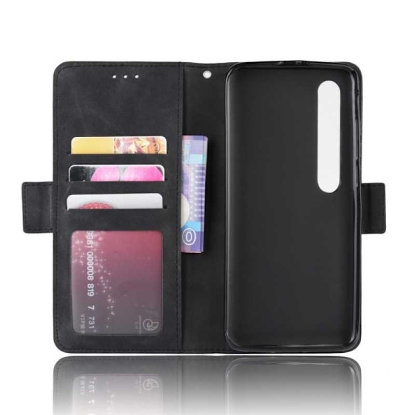 Xiaomi Mi 10 Pro -lompakkokotelo PU-nahkainen 6-TASKKU Winston V3 Black
