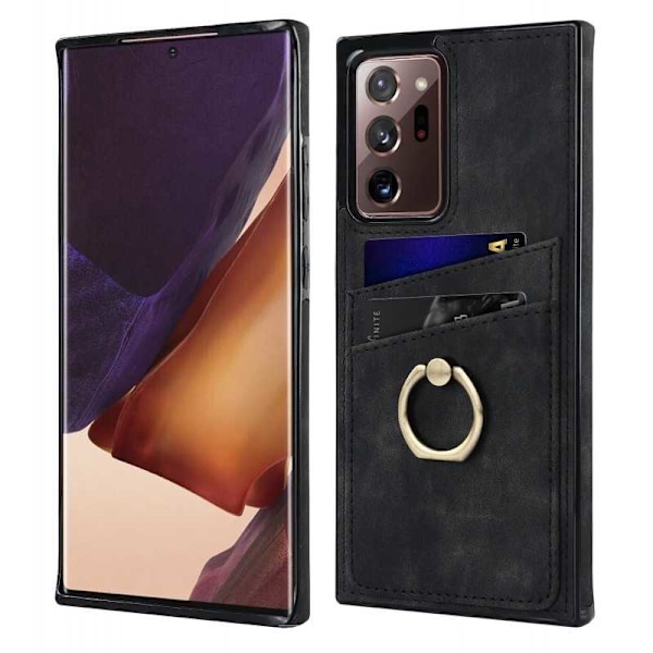 Samsung Note 20 Ultra -matkapuhelimen suojakuori korttitelineellä Retro V4 Black