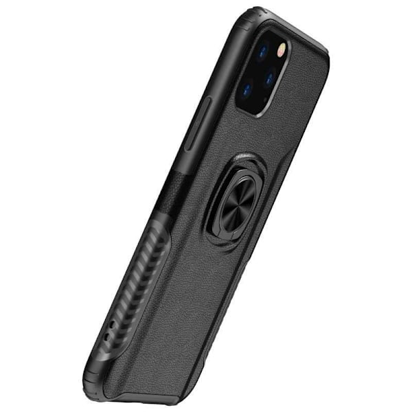 Käytännöllinen iskunkestävä iPhone 12 Pro Max -kuori sormustelineellä V5 Black