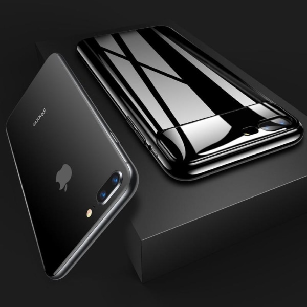 iPhone 8 Plus Ultra Thin Iskuja vaimentava Shell Blanc Black