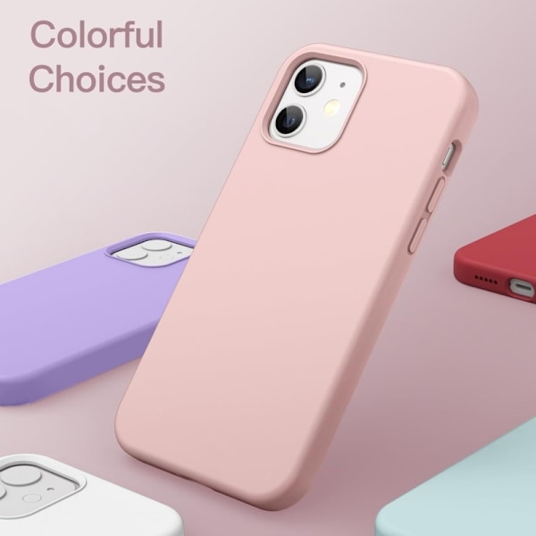 Kuminen iskunkestävä kotelo iPhone 12 / 12 Pro - vaaleanpunainen