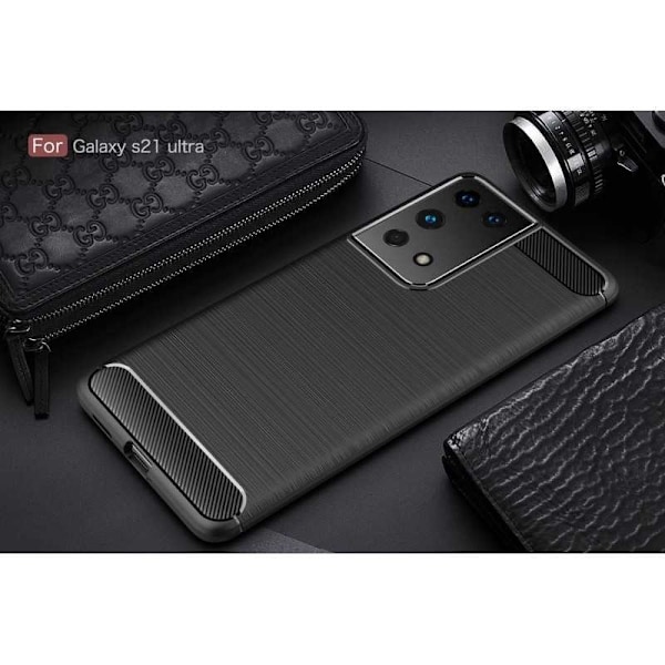 Samsung S21 Ultra Shockproof Shell SlimCarbon Black