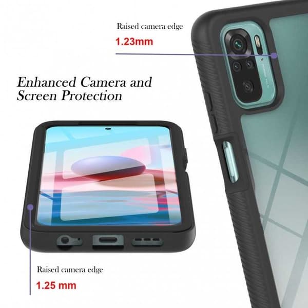 Redmi Note 10 4G Heltäckande Premium 3D Skal ThreeSixty Svart