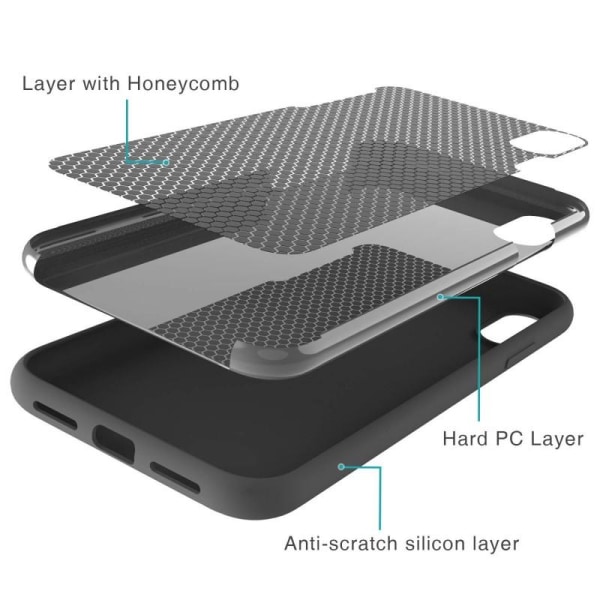iPhone XR kuminen mattamusta silikonikuori Svart