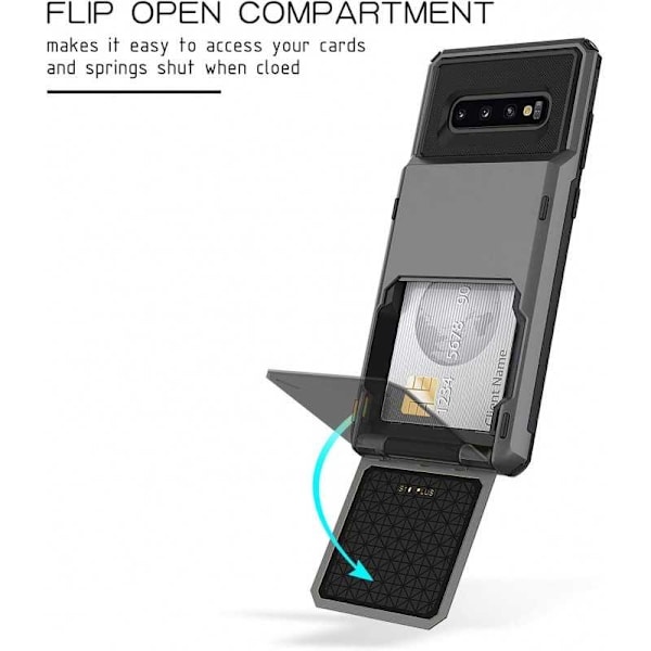 Samsung S10 Iskunkestävä kotelo Void-korttipaikalla Black
