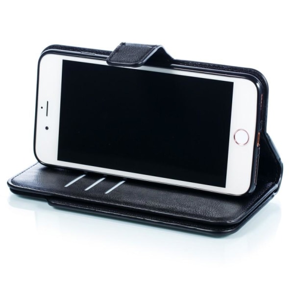 iPhone 7 Plus / 8 Plus Praktisk Plånboksfodral med 12-Fack Array Svart