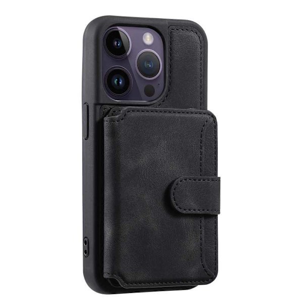 iPhone 13 Pro Max Stöttåligt Premium Skal RFID 7-FACK Solid V6 Nordcell™ Svart