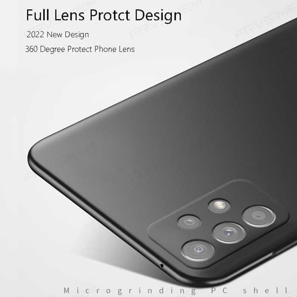 Samsung A33 5G Erittäin ohut kumipinnoitettu mattamusta Cover Basic V2 Black