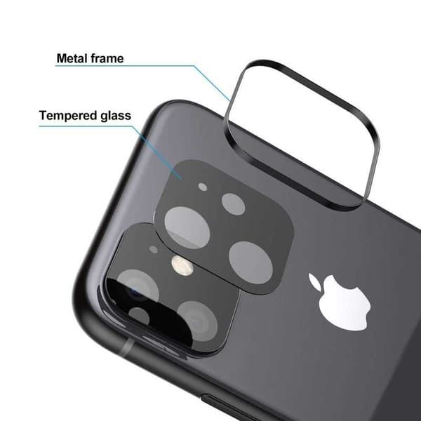 iPhone 11 Pro Max karkaistun lasin kamerasuojaus 9H Silver