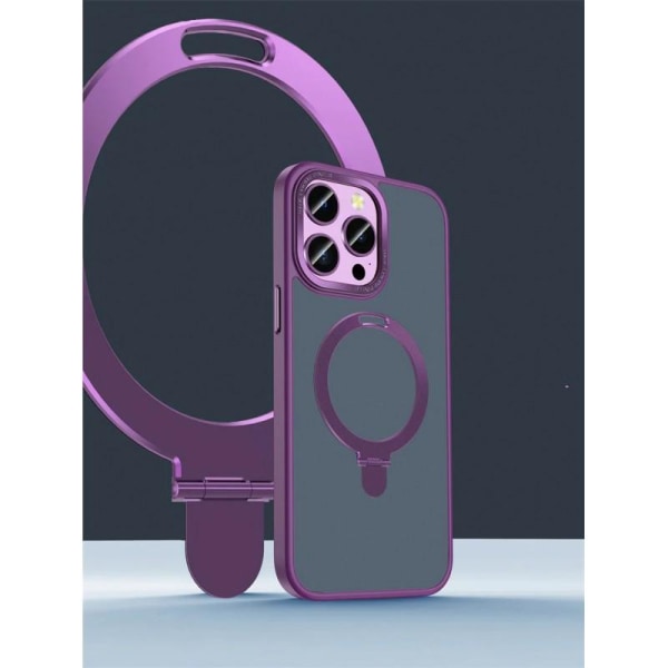 iPhone 14 Pro Støtsikkert Magsafe-deksel med Kickstand Nordcell™ Purple