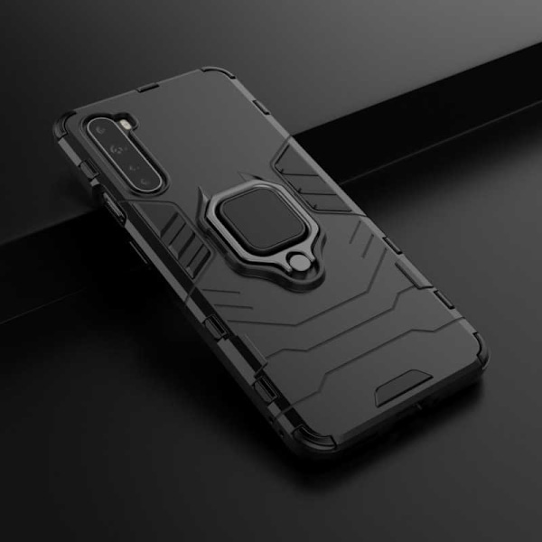 OnePlus Nord Iskunkestävä suojus sormustelineellä ThinArmor Black