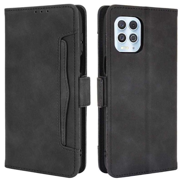 Motorola Moto G100 Plånboksfodral PU-Läder 6-FACK Winston V3 Svart