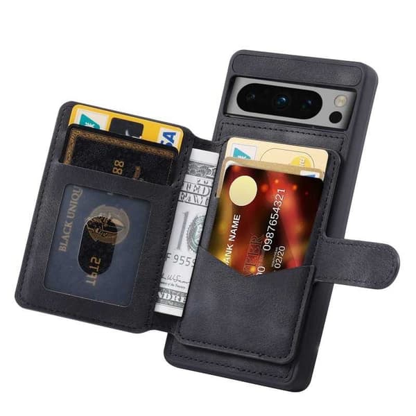Google Pixel 8 Pro Iskunkestävä Premium Cover 7-SLOT Solid V6 Nordcell™ Black