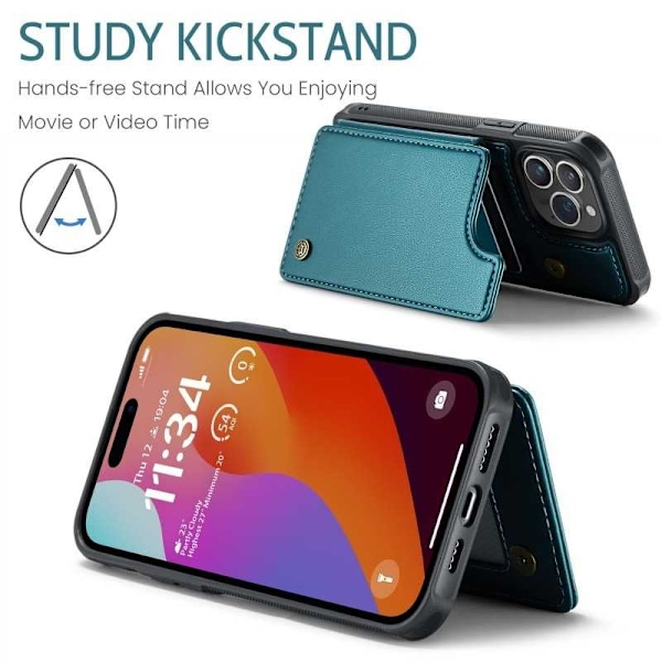 CaseMe Stöttåligt Skal Korthållare Stativ 4-Fack iPhone 11 Pro Max Grön