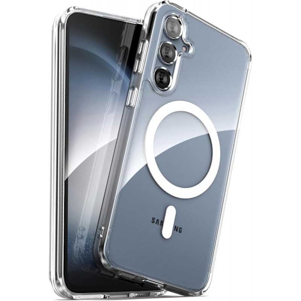 Samsung S23 FE läpinäkyvä iskunvaimenninkotelo, MagSafe-yhteensopiva Transparent