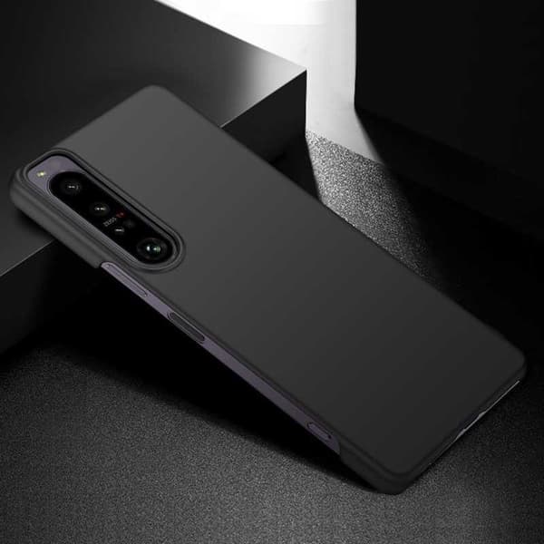 Xperia 5 IV Ultra-ohut kumipinnoitettu Mattavärinen Basic V2 Black